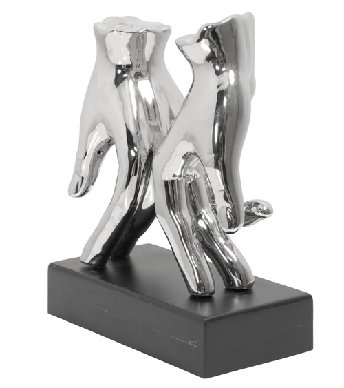 Mirrored Silvered Love Lock Close Up Image