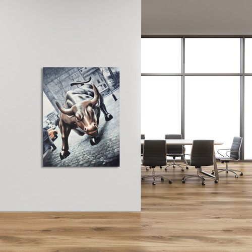 Charging Bull Room Scene