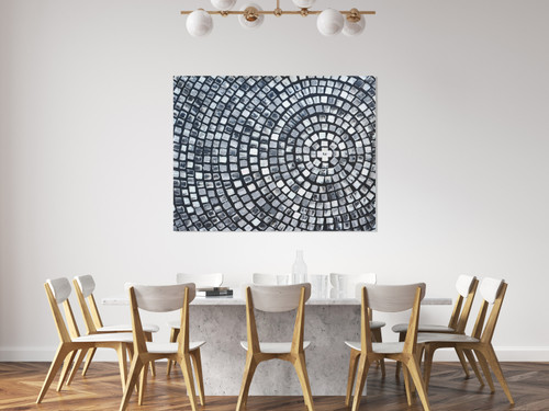 Abstract BW Mosaic Room Scene