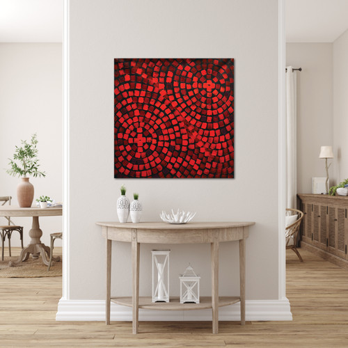 Abstract Red Mosaic