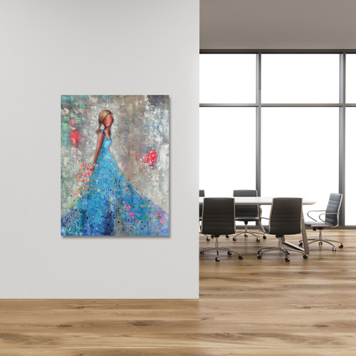 Girl In Blue Dress Room Scene