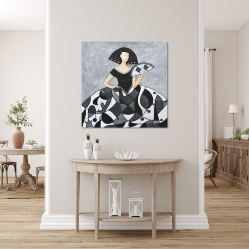 Lady With A Fan Room Scene