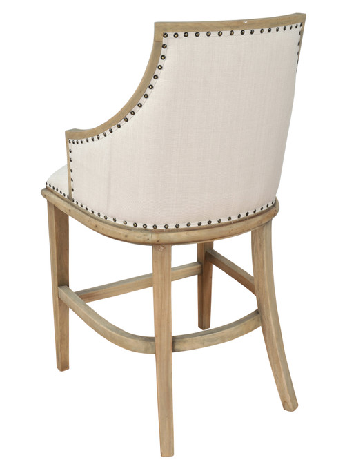 Farmhouse Barrel Counter Stool Close Up Image