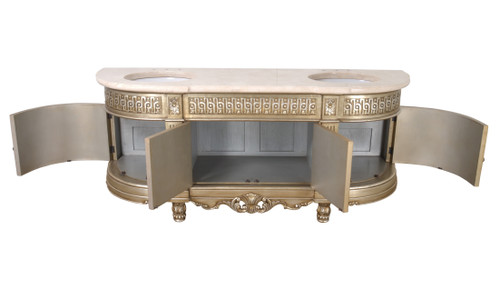 Essex Platine 84 Inch Double Vanity Close Up Image
