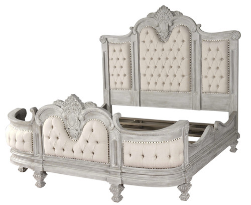 Mystique Gray Mahogany Maison Royale Bed King Room Scene