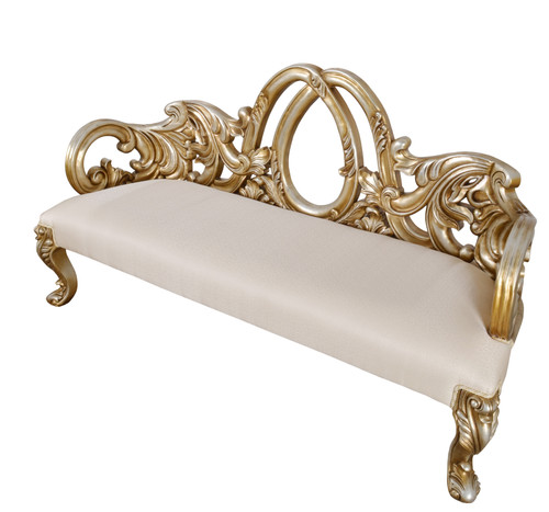 Platine Heavy Carved Bench Close Up Image