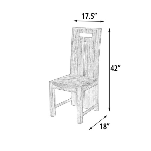 Cinnamon Amber  Dining Chair Close Up Image