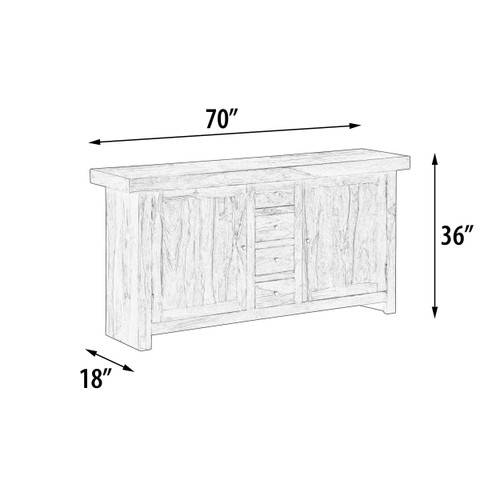 Cinnamon Amber Sideboard Close Up Image