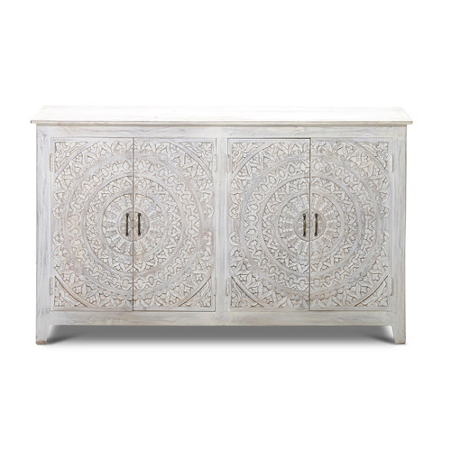 Carved Lace 4 Door Sideboard Room Scene