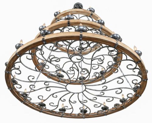 Three Tier Ridge Line 75" Chandelier Room Scene