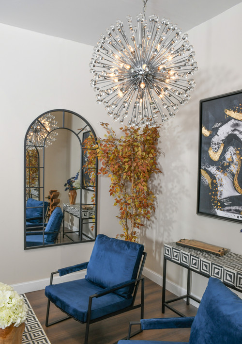 Large Celestial 25 Light Chandelier Room Scene