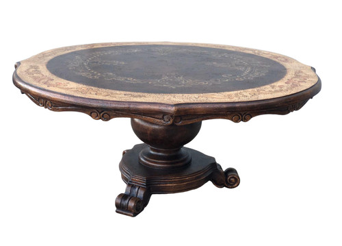 Juliana 72" Round Table Bench Chair Set 5 Room Scene