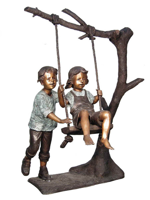 Boy & Girl on Swing