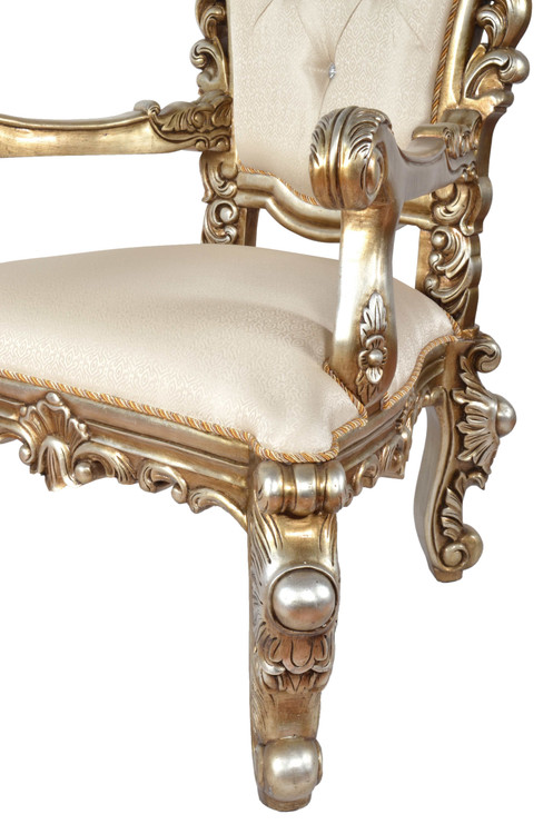 Platine Royal Crest Chair 73.5 Inches Tall Close Up Image