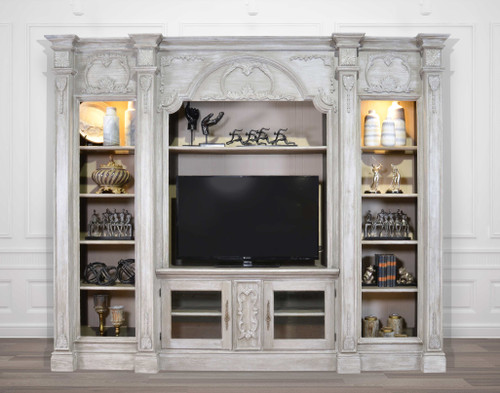 Mystique Gray Catalan Media Center Room Scene
