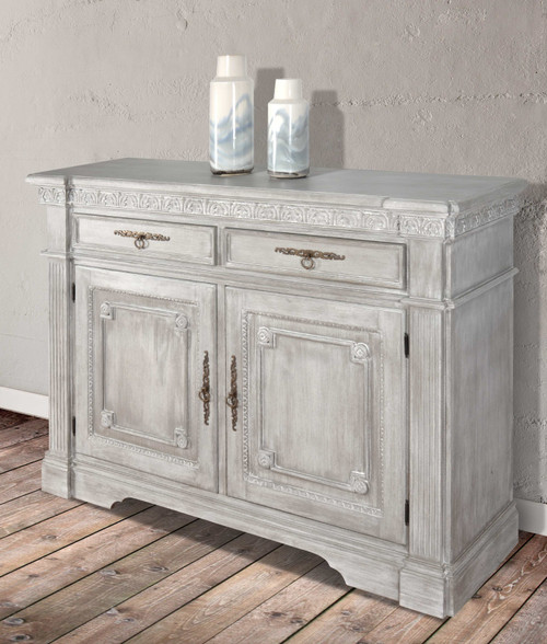 Mystique Gray Barrington Credenza Room Scene