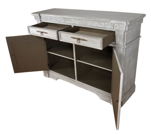 Mystique Gray Barrington Credenza Close Up Image