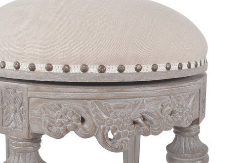 Mystique Gray Continental Swivel Counter Stool Close Up Image