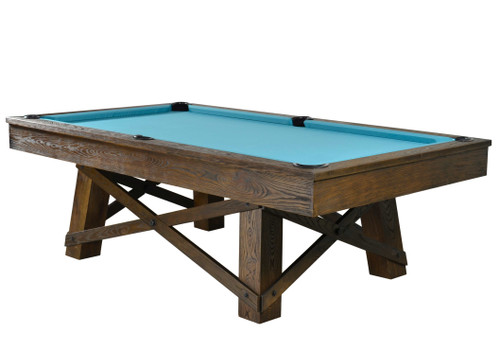 8ft Ashwood Slate Top Pool Table Craftsman Room Scene