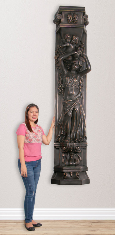 Imperial Bronze Lady Pilaster Bowl Room Scene