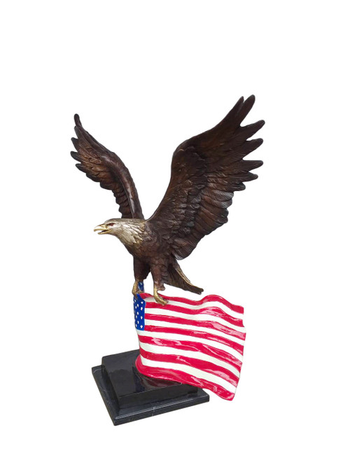 Eagle of America Flag and Marble Base Room Scene