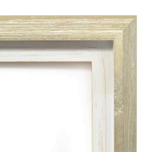 Modern Float Frame Only 12X16 Silver Wash