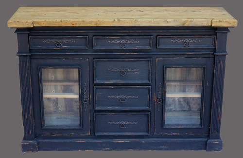 Shabby Chic Bordeaux Sideboard Curio In Chaulk Black