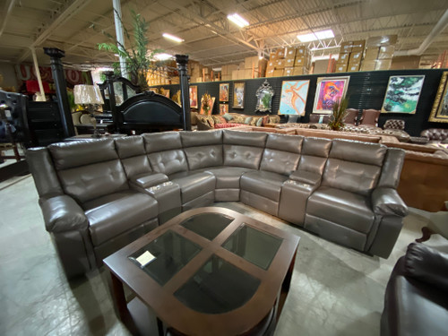 Grey Elephant Sectional With Console (KIT)