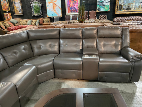 Grey Elephant Sectional With Console (KIT) Room Scene