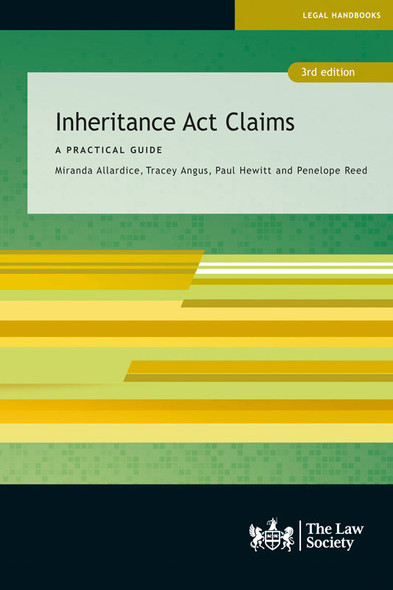 Inheritance Act Claims 3rd edition paperback cover – published by The Law Society
