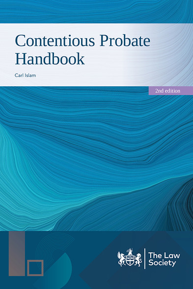Contentious Probate Handbook 2nd edition paperback cover – published by The Law Society