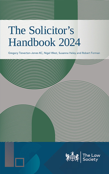 The Solicitor’s Handbook 2024 eBook cover – published by The Law Society