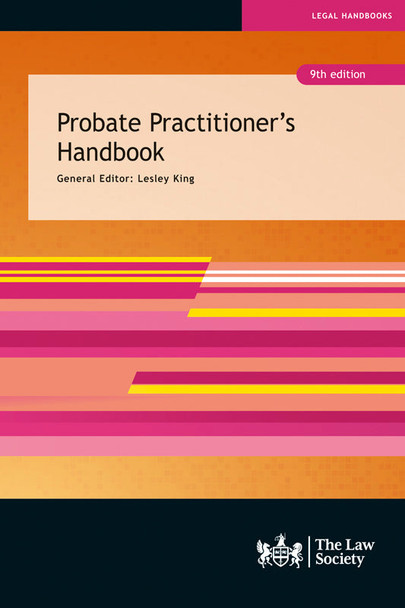 Probate Practitioner’s Handbook 9th edition eBook cover – published by The Law Society