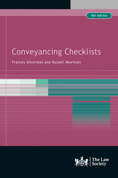 Conveyancing Checklists 4th edition paperback cover – published by The Law Society Conveyancing Checklists 4th edition paperback cover – published by The Law Society