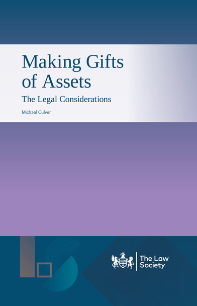 Making Gifts of Assets paperback cover – published by The Law Society