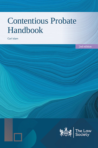 Contentious Probate Handbook 2nd edition paperback cover – published by The Law Society