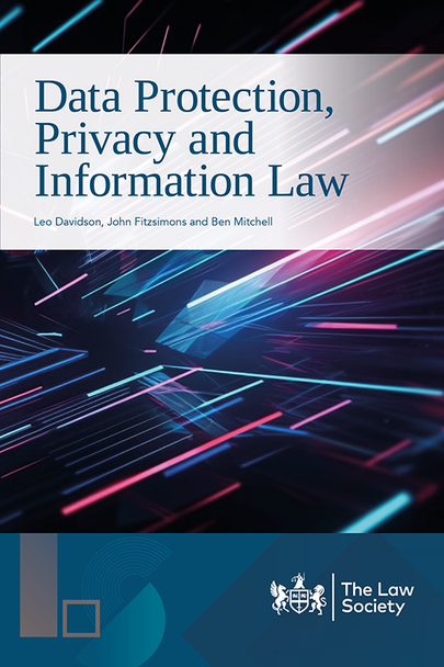 Data Protection, Privacy and Information Law eBook cover – published by The Law Society