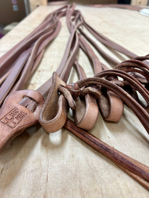 Cowboy Snap Split Reins - Harness Leather