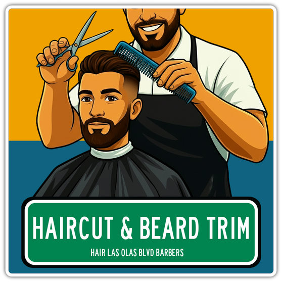 Haircut & Beard Trim - Hair Las Olas Blvd Barbers