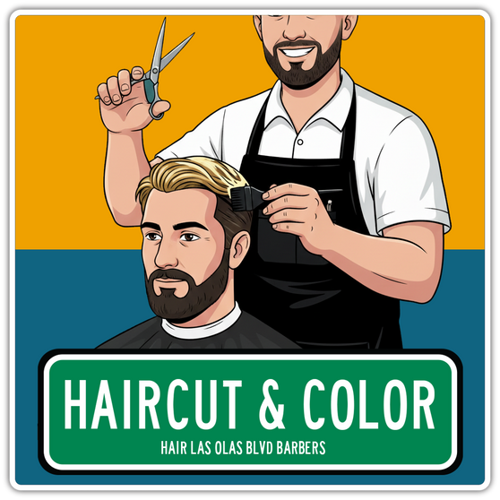 Haircut & Color - Hair Las Olas Blvd Barbers