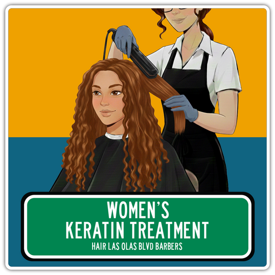 Women's Keratin Anti-Frizz Hair Smoothing Treatment - Hair Las Olas Blvd Barbers