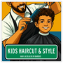 Child receiving a professional haircut at Hair Las Olas Blvd Barbers in Fort Lauderdale Child receiving a professional haircut at Hair Las Olas Blvd Barbers in Fort Lauderdale