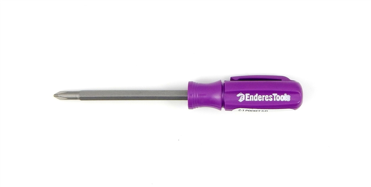 Enderes Tool Pocket 2 in 1 High Visibility Purple Screwdriver Phillips