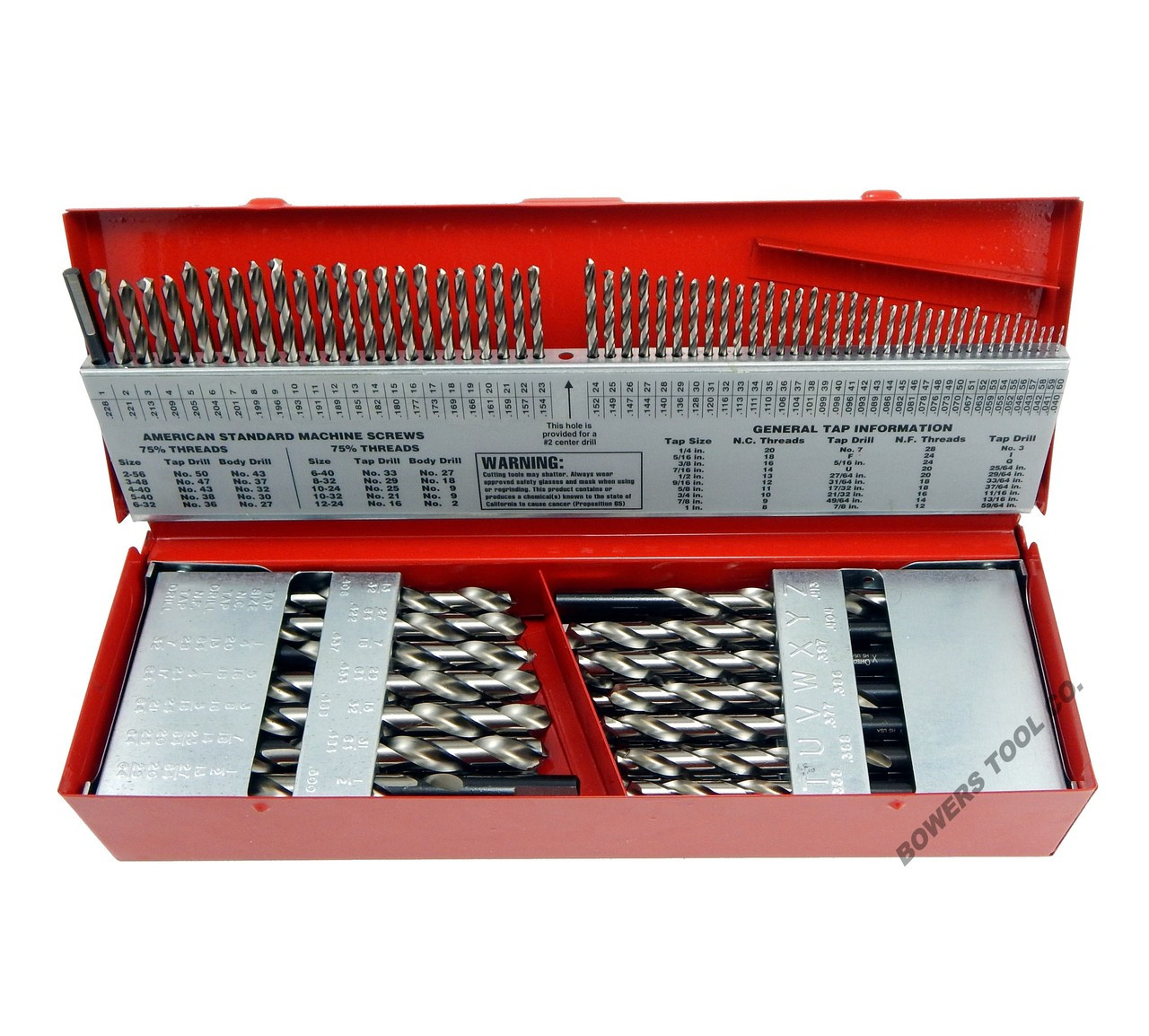 Norseman 115pc CNTECH Drill Bit Set Number Letter 1/16" to 1/2" USA CT