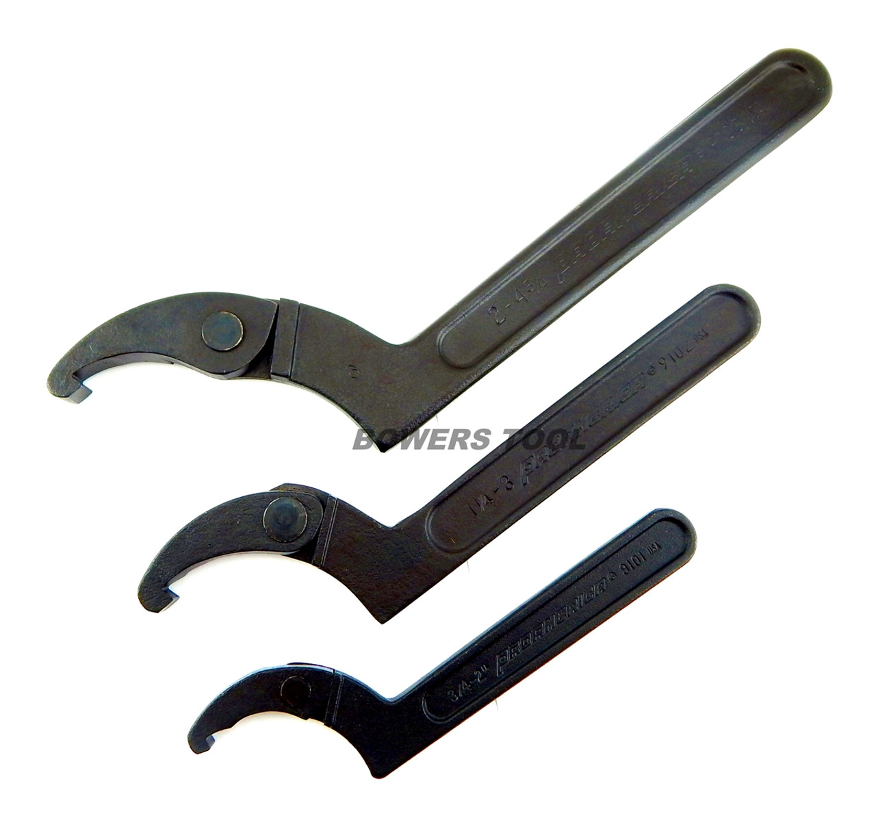 Pro America 3pc Adjustable Hook Spanner Wrench Set 3/4in - 4-3/4