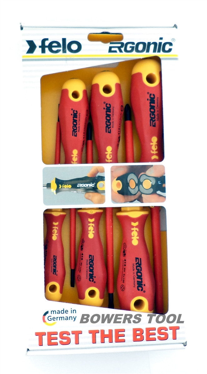 A set of flat-head and phillips screwdriver with insulator, magnetic