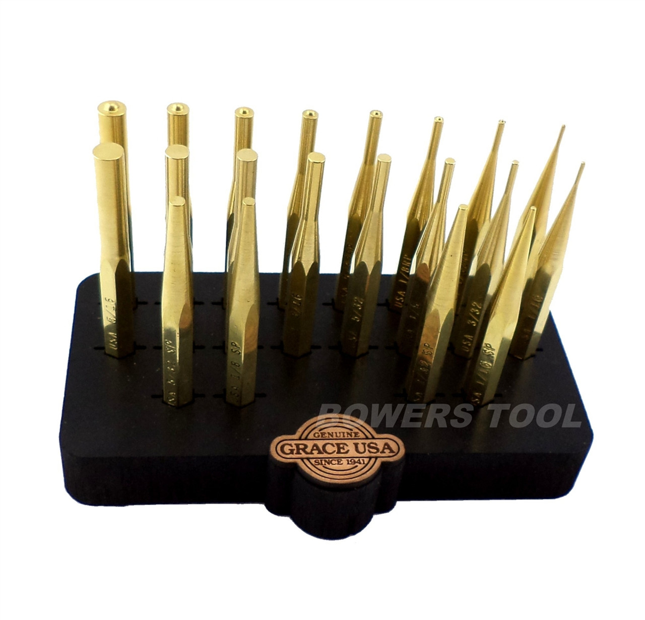 Grace Tools - Gun Care Brass Pin Punch Set