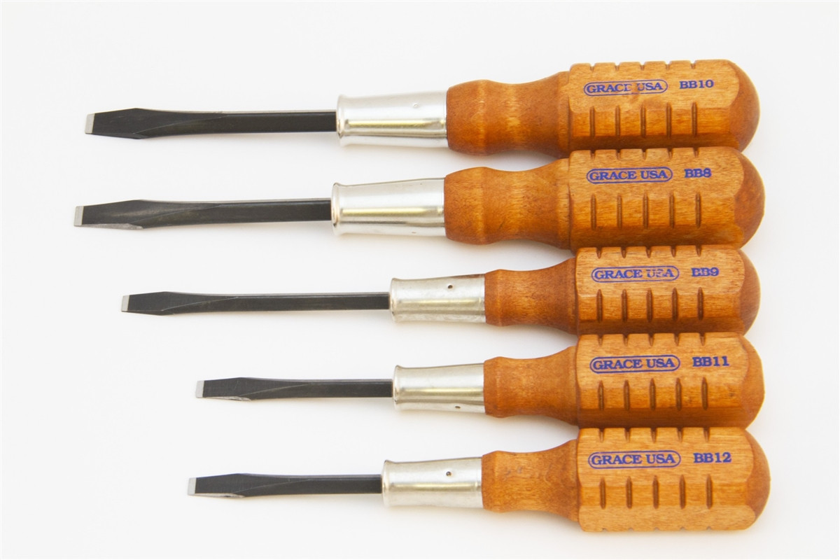 Grace USA 5pc Flat Slotted Screwdriver Set for Browning Gun Care HG5 USA MADE