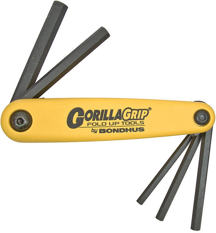 Bondhus Gorilla Grip Hex Fold Up Wrench Set SAE Standard Inch 3/16-3/8 ...