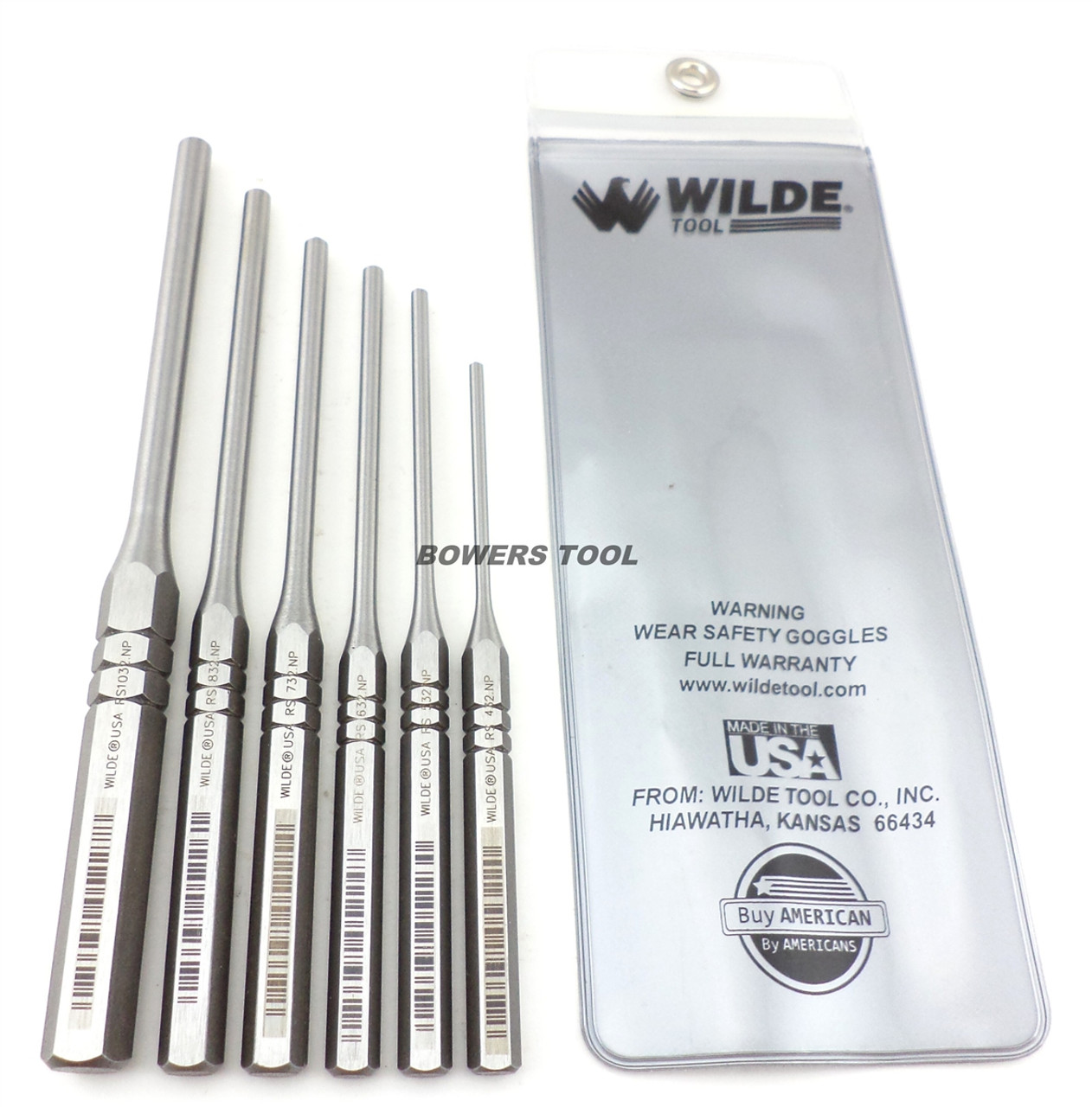 Wilde Tool RS906 Roll Spring Punch Set, 6-Piece